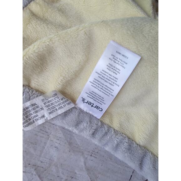 Carters Giraffe Baby Security Blanket Yellow White Grey Chevron Zig Zag Stripes - Picture 6 of 6